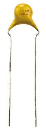 Vishay - F121K25S3NP63K7R - Vishay F ϵ 120pF 2 kV ֱ S3N ͨ մɵ (SLCC) F121K25S3NP63K7R, 10%ݲ		