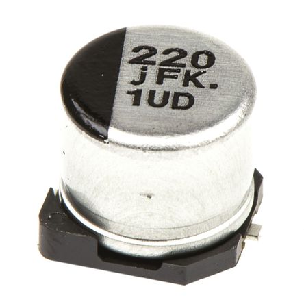 Panasonic - EEEFK0J221P - Panasonic FK SMD ϵ 6.3 V ֱ 220F SMD  EEEFK0J221P, 20%ݲ, +105C		