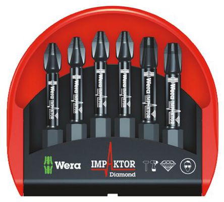 Wera - 5057691001 - Wera 6װ 1/4 in ͷ 5057691001, ǵͷ		