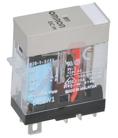 Omron - G2R-1-S-DC24(S) - Omron 10 A Plug In ˫ ܵԴ̵ G2R-1-S-DC24(S), 125 V ֱ440 V 		