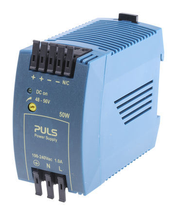 PULS - ML50.105 - PULS 50W ģʽ DIN 尲װԴ ML50.105, 90%Ч, 240V ac, 1.05A, 56V dc 48V dc/		