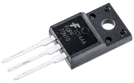 Fairchild Semiconductor - FQPF70N10 - Fairchild Semiconductor QFET ϵ N Si MOSFET FQPF70N10, 35 A, Vds=100 V, 3 TO-220Fװ		