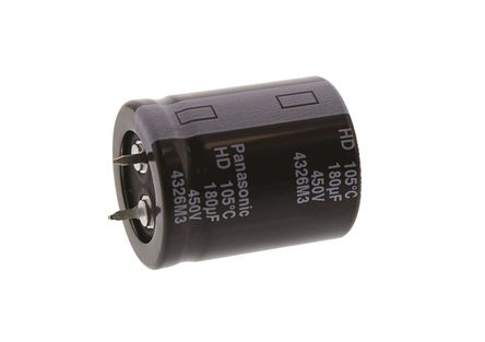 Panasonic - EETHD2W181JJ - Panasonic HD ϵ 450 V ֱ 180F ͨ  EETHD2W181JJ, 20%ݲ, +105C		