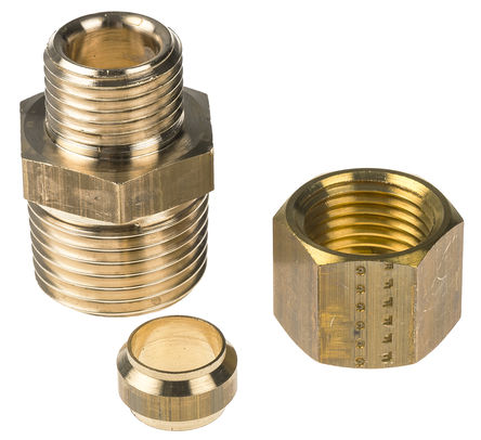 Legris - 0105 10 21 - Legris 10mm x 1/2 in BSPT  ֱ ͷ ͭ׽ͷ 0105 10 21		