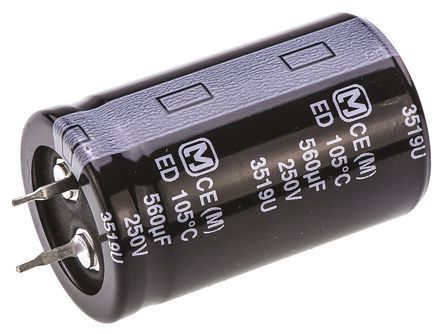 Panasonic - EETED2E561CA - Panasonic ED ҧʽ ϵ 250 V ֱ 560F ͨ  EETED2E561CA, 20%ݲ, 266m(ֵ), +105C		