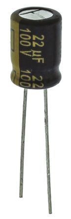 Panasonic - EEUFC2A220 - Panasonic FC  ϵ 100 V ֱ 22F ͨ  EEUFC2A220, 20%ݲ, 680m(ֵ), +105C		