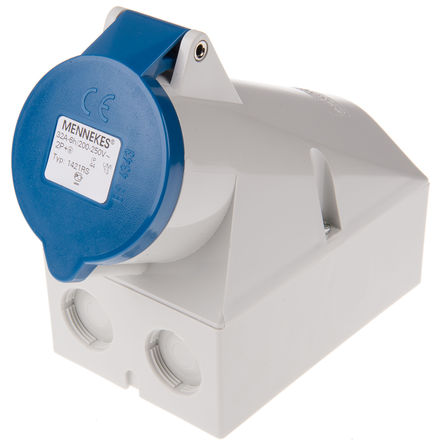 Mennekes - 1421 - Mennekes ��ɫ 3P ��ҵ��Դ ֱ�� �ڹ�ʽ ���� 1421, 32A�����, 230 V, IP44		