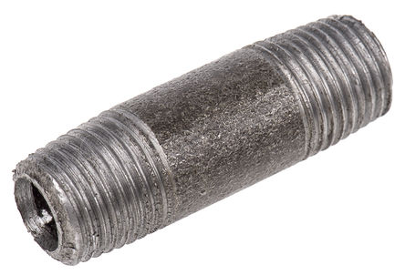 RS Pro - BARREL NIPPLE BLACK 1/4" - RS Pro BARREL NIPPLE BLACK 1/4" ɶͷ Ͳƽͷ, 1/4 in BSPT  (ͷ1), 1/4 in BSPT  (ͷ2)		