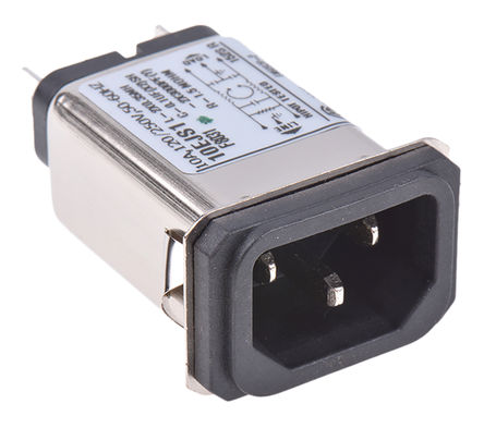 TE Connectivity - 10EJS1 - TE Connectivity Ƕʽ C14 IEC ˲ ͷ 1-6609006-6, ζ˽, 10A, 250 V 		
