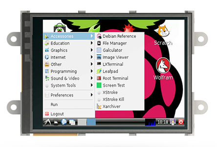 4D Systems - 4DPI-32 - 3.2in Primary Touch Display,Raspberry Pi		