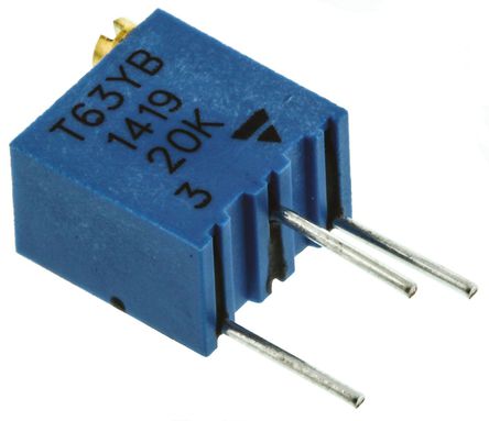 Vishay - T63YB203KT20 - Vishay T63YB ϵ 1415е ת ͨ ΢ T63YB203KT20, Ӷ, 20k 10%, 1/4W, 100ppm/C		