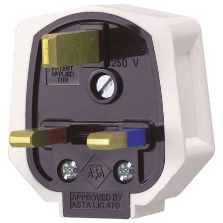 MK - PF133WHI - MK PF133 WHI ɫ 2P+E Ӣ Դͷ, 250 V  13A		