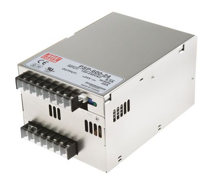 RS Pro - PSP-600-24 - RS Pro 600W  ǶʽģʽԴ SMPS PSP-600-24, 124  370 V dc, 88  264 V ac, 24V dc, 25A, 86%Ч, շװ		