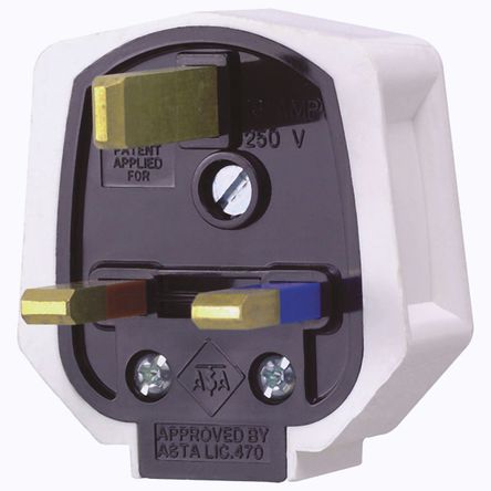 MK - PF133WHI - MK PF133 WHI ɫ 2P+E Ӣ Դͷ, 250 V  13A		