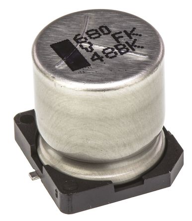 Panasonic - EEVFK1V681Q - Panasonic FK SMD ϵ�� 35 V ֱ�� 680��F SMD ���������� EEVFK1V681Q, ��20%�ݲ�, 60m��(��ֵ����), ���+105��C		