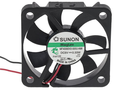 Sunon - MF40060V2-000U-A99 - Sunon MF ϵ 0.33W 5 V ֱ  MF40060V2-000U-A99, 9.34m3/h, 6000rpm, 40 x 40 x 6mm		