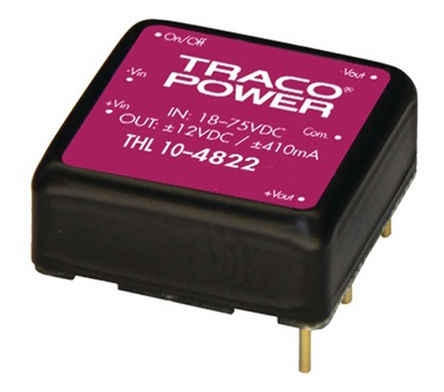 TRACOPOWER - THL 10-1211 - TRACOPOWER THL 10 ϵ 10W ʽֱ-ֱת THL 10-1211, 9  18 V ֱ, 5.1V dc, 2A, 1.5kV dcѹ, 84%Ч		