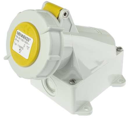 Mennekes - 1201 - Mennekes ɫ 3P ҵԴ ֱ ڹʽ  1201, 32A, 110 V, IP67		