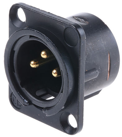 Neutrik - NC3MD-L-B-1 - Neutrik ɫ 3· ͷ 尲װ XLR  NC3MD-L-B-1, ƽ, 50 V		