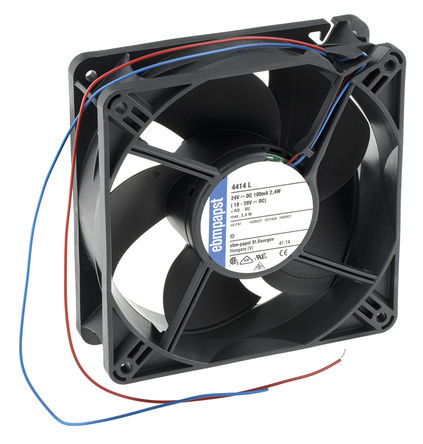 ebm-papst - 4414L - ebm-papst 4400 ϵ 2.5W 24 V ֱ  4414L, 150m3/h, 2700rpm, 119 x 119 x 38mm		