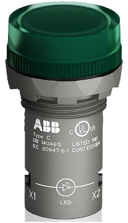 ABB - 1SFA619403R5022 - ABB ɫ LED ָʾ 1SFA619403R5022, 22.3mmֱ, IP66, IP67, IP69K		