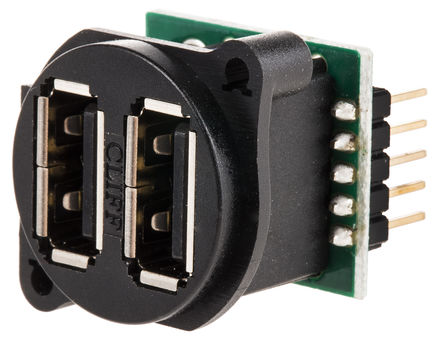 RS Pro - CP30090 - RS Pro CP ϵ 2 ˿ ֱ USB2.0 USB  CP30090, 尲װ, 5 V		