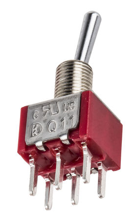 RS Pro - 1MD1T1B1M2QES-5 - RS Pro ˫��˫�� �л����� 1MD1T1B1M2QES-5, �� - ��, 5 A @ 250 V ����		