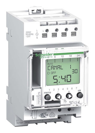 Schneider Electric - CCT15721 - Schneider Electric 1ͨ DIN 쿪 CCT15721, 죬Сʱλ, 230 V Դ		