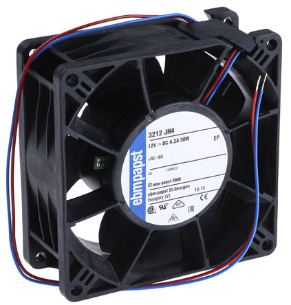 ebm-papst - 3212JH4 - ebm-papst 3200J ϵ 50W 12 V ֱ  3212JH4, 280m3/h, 13000rpm, 92 x 92 x 38mm		