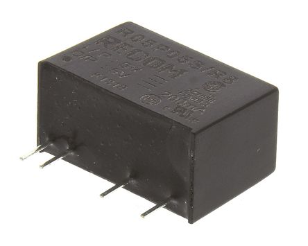 Recom - R05P05S/R8 - Recom 1W ʽֱ-ֱת R05P05S/R8, 4.5  5.5 V ֱ, 5V dc, 200mA, 8kV dcѹ, 75  80%Ч, SIP 7װ		