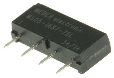 Meder - MS05-1A87-75L - Meder MS05-1A87-75L  Ƭ̵, 5V dc, 15.2 x 3.81 x 6.8mm		