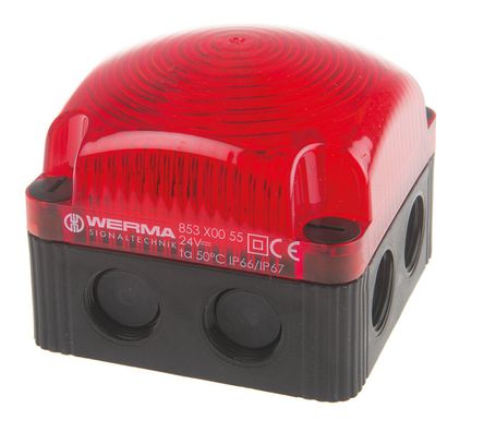 Werma - 85310055 - Werma 853 ϵ ɫ LED, ȶƹ źŵ 85310055, 24 V ֱ, װ/װ		