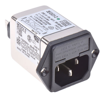 TE Connectivity - 3EGG1-2 - TE Connectivity װ C14 IEC ˲ ͷ 1-6609115-2, 5 x 20mm۶, ζ˽, 3A, 250 V 		
