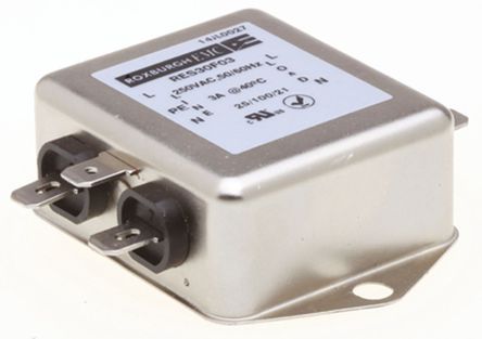Roxburgh EMC - RES30F03 - Roxburgh EMC RES30 ϵ 3A 250 V , DC to 400Hz ̰װ RFI ˲ RES30F03, Fast-OnӶ		