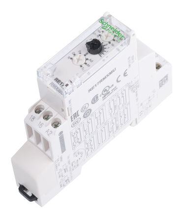 Schneider Electric - RE17RMXMU - Schneider Electric RE17 ϵ ๦ ʱ̵ RE17RMXMU, 1 s  100 h, ˫, 2, SPDT, 24 V ֱ24  240 V 		