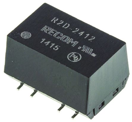 Recom - R2D-2412 - Recom R2D ϵ 2W ʽֱ-ֱת R2D-2412, 12V dc, 83mA, 3kV dcѹ, 75  83%Ч, SMDװ		