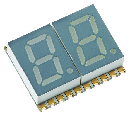 Kingbright - KCDC56-123 - Kingbright KCDC56 ϵ 2ַ 7  ɫ LED  KCDC56-123, 25 mcd, ҲС, 14.22mmַ, 氲װ		