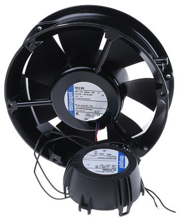 ebm-papst - AC 6200 NM - ebm-papst AC6200N ϵ 14W 85  265 V   AC 6200 NM, 350m3/h, 2850rpm, 172 (Dia.) x 52mm		