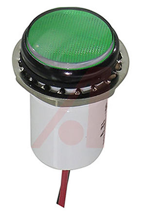 Dialight - 557-1603-203F - Dialight 557-1603-203F 17.8 mm  ɫ LED ָʾ, ߽Ӷ, 17.5mmװ׳ߴ, 12 V ֱ		