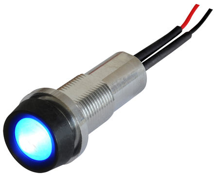 Oxley - STR/LH10/12/FL30/H/BE - Oxley STR/LH10/12/FL30/H/BE 10 mm ͹ ɫ LED ָʾ, ߽Ӷ, 10.15mmװ׳ߴ, 12 V /ֱ		