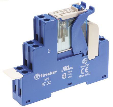 Finder - 4C.02.9.024.0050 SPA - Finder 4C.02.9.024.0050 SPA ˫˫ DIN ӿڼ̵ģ, 8A		