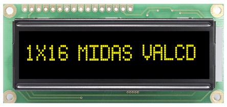 Midas - MC11605A12W-VNMLY - Midas MC11605 ϵ ͸ʽ ĸ LCD ɫʾ MC11605A12W-VNMLY, LED, 116ַ		