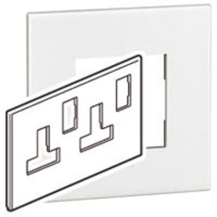 Legrand - 575100 - Legrand 2 ɫ ̼ BS, Socket ǰ 575100, 157 x 92 x 8mm		