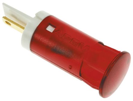 Apem - QS121KKR24 - Apem QS121KKR24 14 mm  ɫ  LED ָʾ, FASTONӶ, 12mmװ׳ߴ, 24 V ֱ		