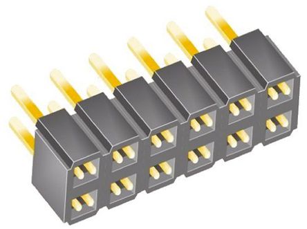 Samtec - SLW-106-01-G-D - Samtec SLW ϵ 2 12· ֱ 2.54mmھ ͨ ӡˢ· SLW-106-01-G-D, Ӷ˽, ԰		