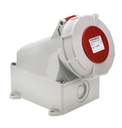 Mennekes - 1206 - Mennekes ɫ 4P ҵԴ ֱ ڹʽ  1206, 32A, 400 V, IP67		