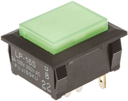 Fujisoku - LP2W-16S-559-Z - Fujisoku LP2W-16S-559-Z ɫ On-(On) ˫ ɫLED 尲װ ť, 3 A@ 125/250 V 3 A@ 30 V ֱ		