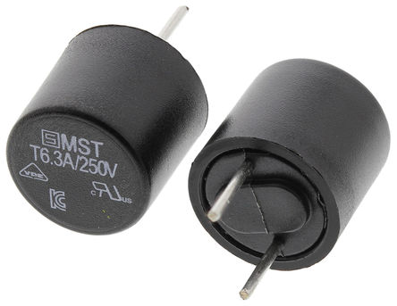 Schurter - 0034.6623 - Schurter 6.3A  ߵ PCB ̶۶ 0034.6623, T۶ٶ, 250V ac, 8.5mmֱ, 8.5mm		