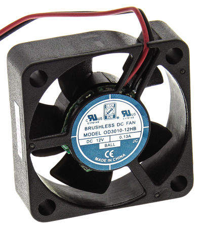 RS Pro - OD3010-12HB - RS Pro OD3010 ϵ 1.4W 12 V ֱ  OD3010-12HB, 8.5m3/h, 11000rpm, 30 x 30 x 10mm		