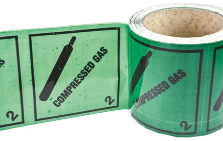 Signs & Labels - C08A/R - Signs & Labels C08A/R 310ÿװ ɫ/ɫ Ӣ  ϩ Σվǩ “Compressed Gas-2“, 100 x 100mm		
